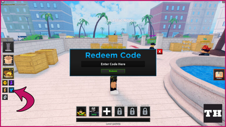 How To Redeem A Code In Ultimate Tower Defense Image