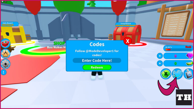 How To Redeem A Code In Boom Simulator Image