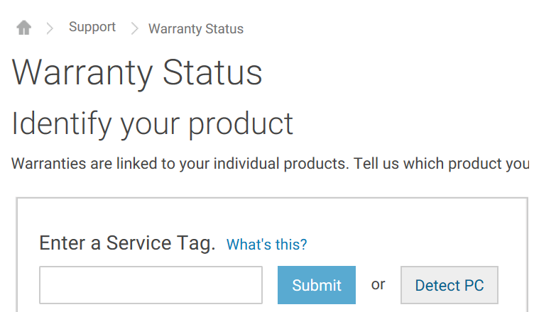 Dell Warranty Check