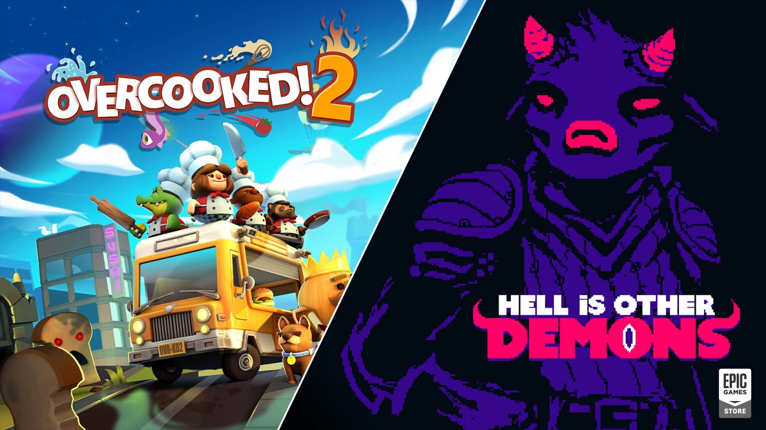 Overcooked 2 and Hell Is Other Demons are both free on Epic Games Store