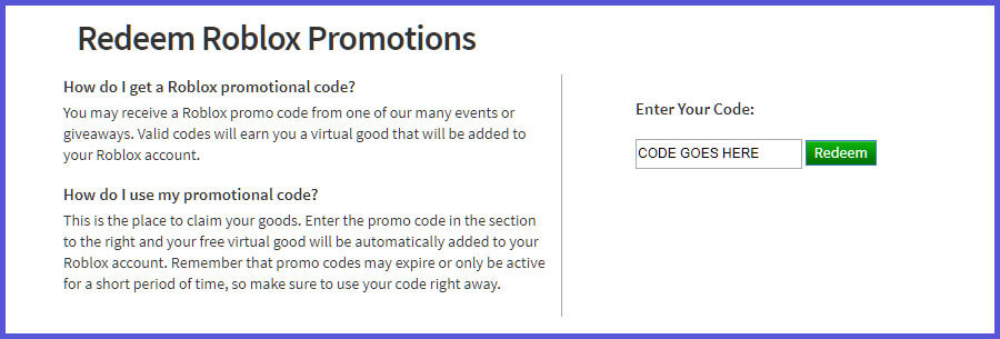 Roblox Promo Codes