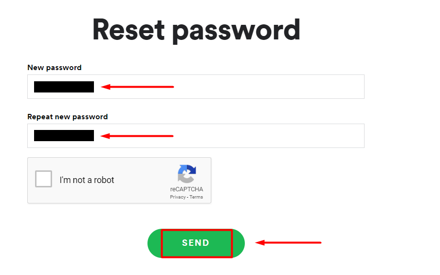 spotify password reset form is expired